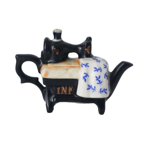 Vintage Mini Miniature Paul Cardew Sewing Machine Tea Pot Teapot - Picture 4 of 7
